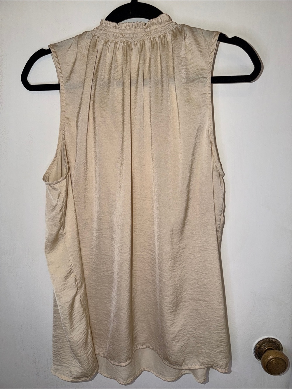 Ruffle-Trim Alex & Lilli V-Neck Sleeveless Camisole in Cream - Picture 8 of 11